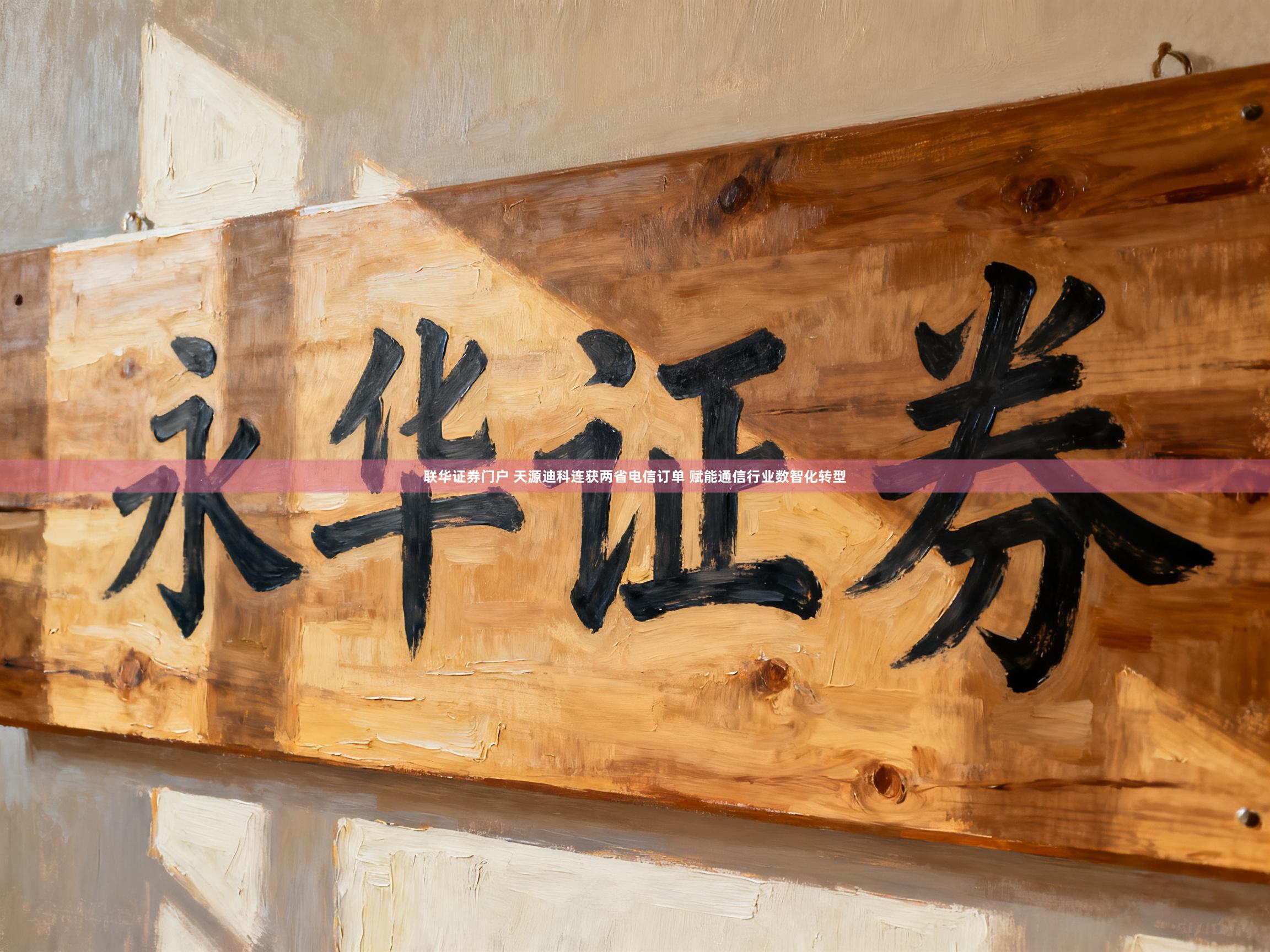 联华证券门户 天源迪科连获两省电信订单 赋能通信行业数智化转型